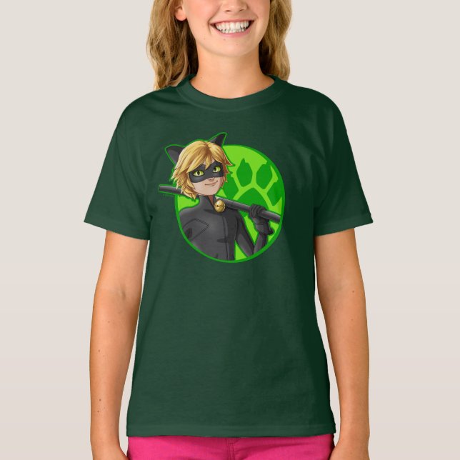 Camiseta Insignia verde Cat Noir (Anverso)