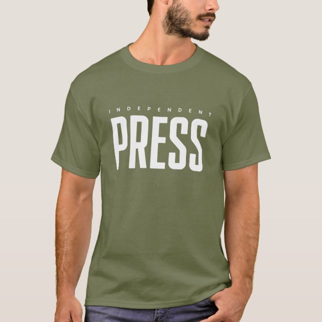 Camiseta Insignia verde de prensa independiente (Anverso)
