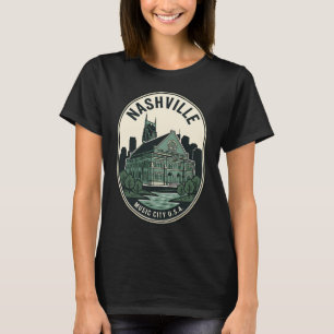 Camiseta Insignia Vintage del Auditorio Ryman de la Ciudad