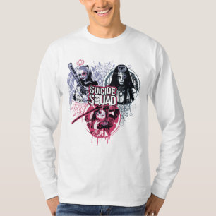 Camiseta Insignias de la pintada de los chicas del pelotón