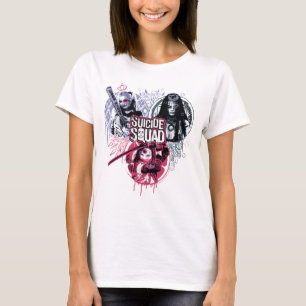 Camiseta Insignias de la pintada de los chicas del pelotón