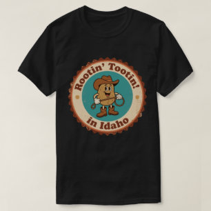 Camiseta Insólita insignia de Idaho_ Patata vaquera con laz