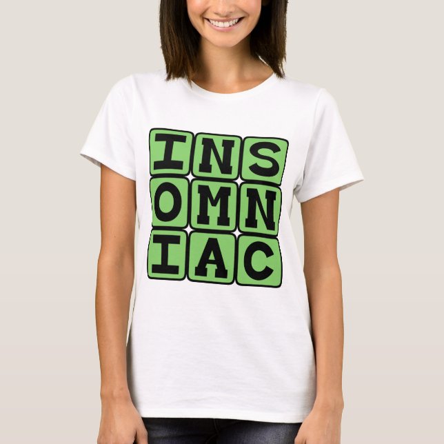 Camiseta Insomne, problemas para dormir (Anverso)