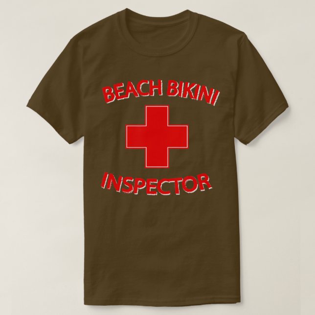 Camiseta Inspector De Bikini De Playa Para Diversión De Ver (Diseño del anverso)