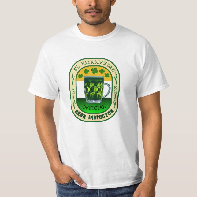 Camiseta Inspector de cerveza de St. Pat 2021. (Anverso)