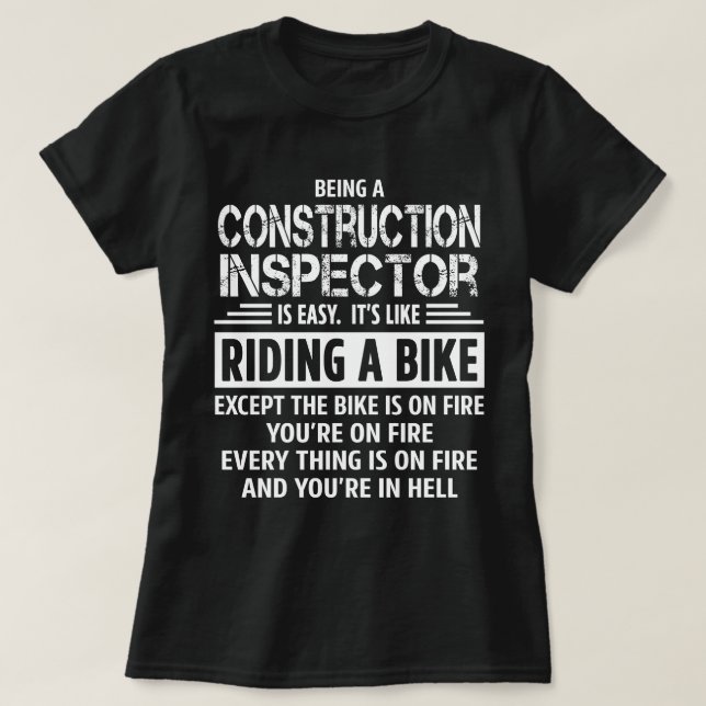 Camiseta Inspector de construcción (Diseño del anverso)
