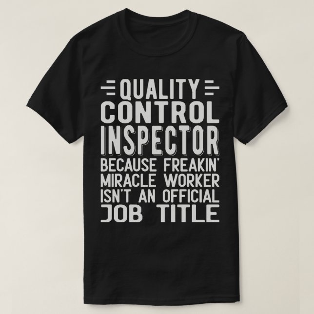 Camiseta Inspector de control de calidad (Diseño del anverso)