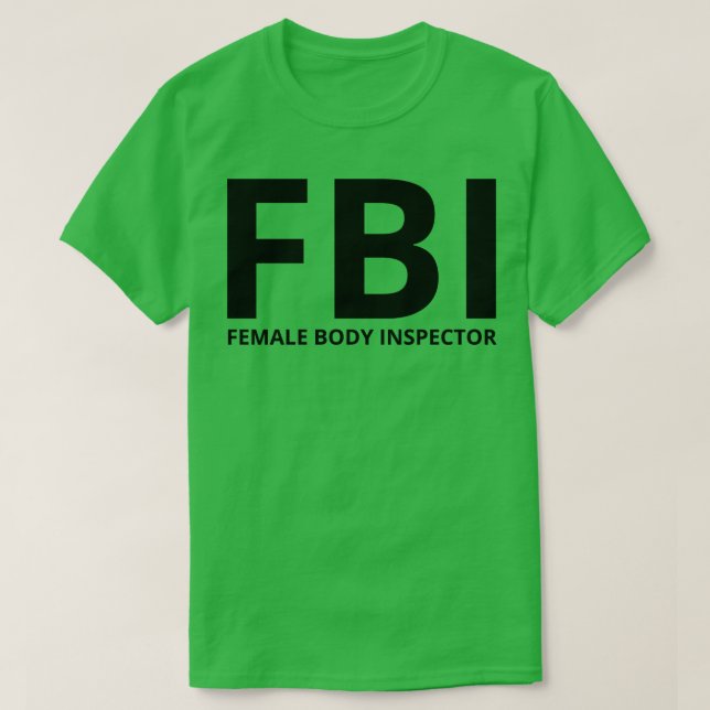 Camiseta inspector de cuerpo femenino (Diseño del anverso)