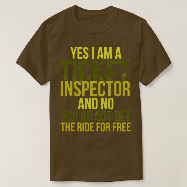 Camiseta Inspector de entradas en el tren subterráneo (Diseño del anverso)