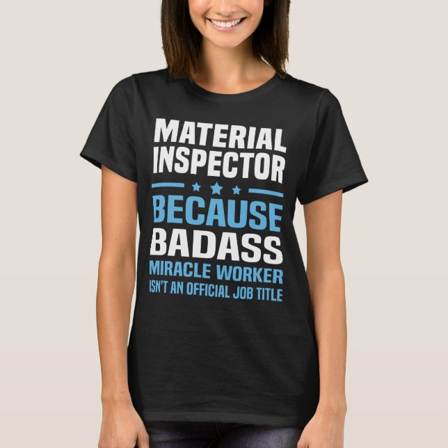 Camiseta Inspector de materiales (Anverso)