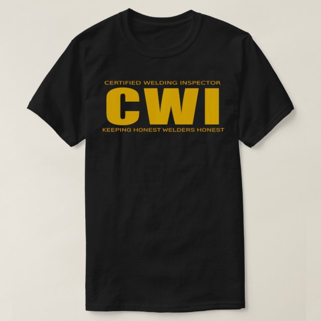 Camiseta Inspector de soldadura certificada por CWI (Diseño del anverso)