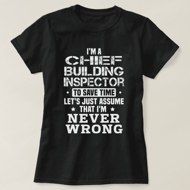 Camiseta Inspector Jefe del Edificio (Diseño del anverso)