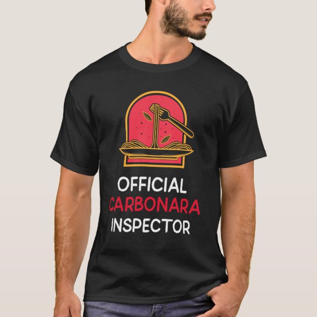Camiseta Inspector oficial de Carbonara (Anverso)