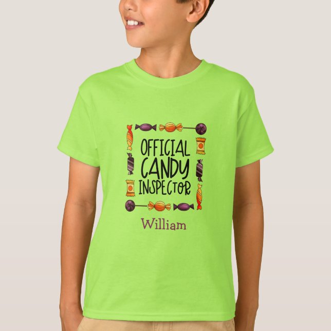 Camiseta Inspector oficial de velas Halloween (Anverso)