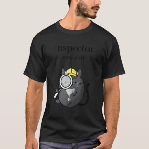 Camiseta Inspectora Pawroit Mujer Gato Detective con Lupa