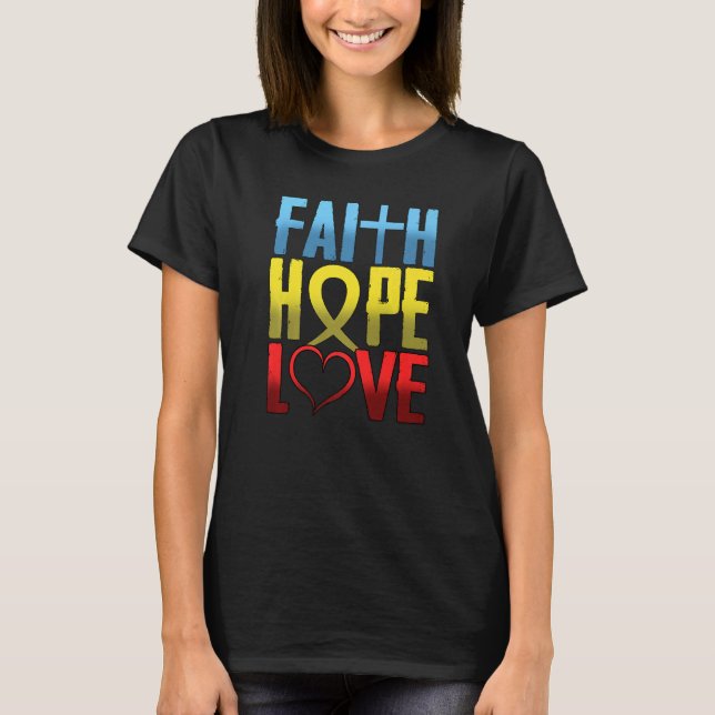 Camiseta Inspiración cristiana Fe Esperanza Amor Fa Religio (Anverso)