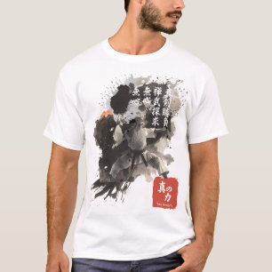Camiseta Inspiración de Guerreros Zen Kyokushin Sumi-E Arte