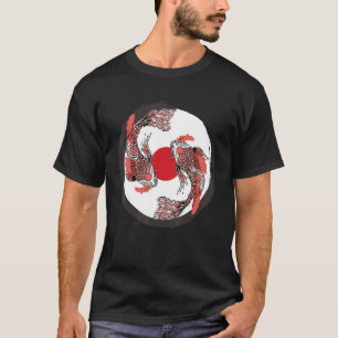 Camiseta Inspiración de la bandera japonesa de Japón y Yin 