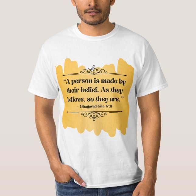 Camiseta Inspiración de la cita de Bhagavad Gita Minimalist (Anverso)