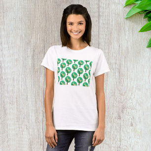 Camiseta Inspiración de la naturaleza del patrón verde de p