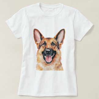 Camiseta Inspiración de perro pastor alemán minimalista