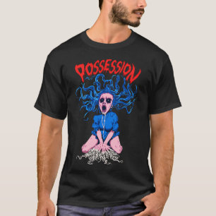 Camiseta Inspiración de Re-Animator terror de los 80 blanco