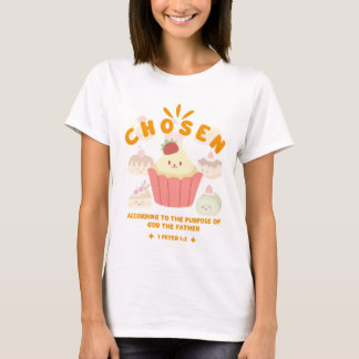 Camiseta Inspiración en la escritura de la tarta "elegida"