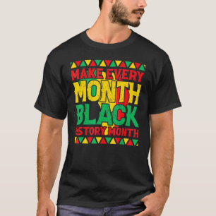 Camiseta Inspiración Haz Cada Mes Negro Orgulloso África Ce