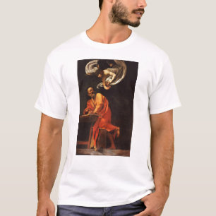 Camiseta Inspiración San Mateo Caravaggio pintando arte