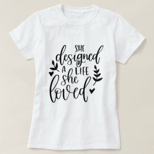 Camiseta Inspirada diseñó una vida que amaba botánica