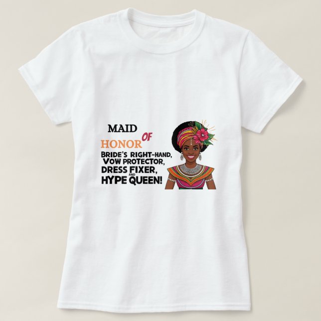 Camiseta inspirada en África por Maid of Honor (Diseño del anverso)