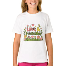 Camiseta inspirada en amor y amistad conmovedora