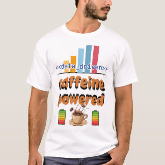 Camiseta inspirada en cafeína basada en datos