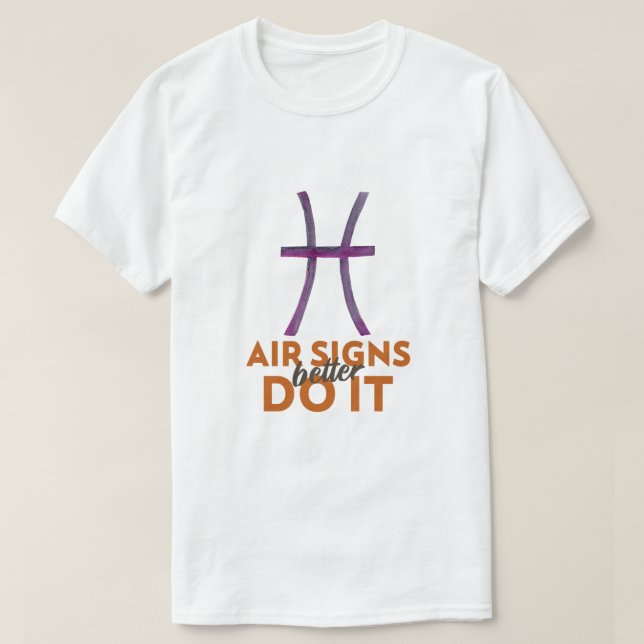 Camiseta inspirada en signos de zodiaco (Diseño del anverso)