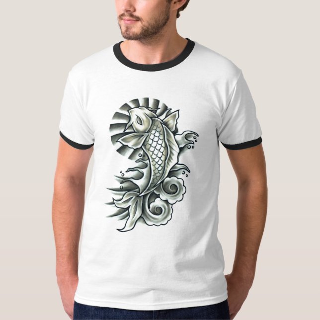 Camiseta inspirada tatuaje de Koi (Anverso)