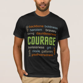 Camiseta inspirada VALOR de la nube de la PALABRA