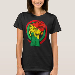 Camiseta Inspirador Black Leaders Power Fist Hand Black His