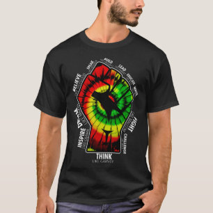 Camiseta Inspirador Black Leaders Power Fist Hand Black His