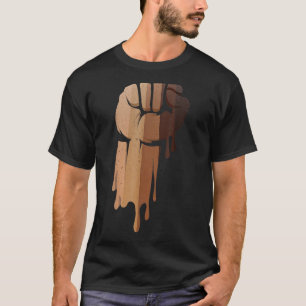 Camiseta Inspirador Black Leaders Power Fist Hand Black His