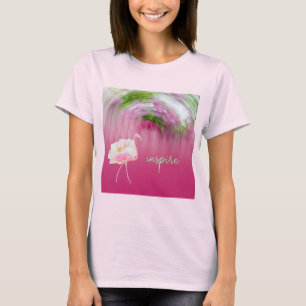 Camiseta Inspirador de flamenco rosado que dice inspirar ci
