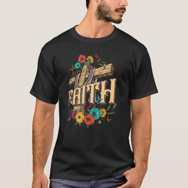 Camiseta Inspirador Motivacional Floral Positivo De Fe Retr (Anverso)