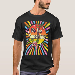 Camiseta Inspirador Sea The Sunshine Flores Sol Colorido