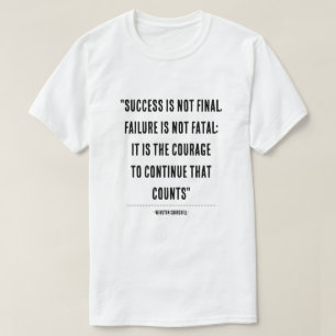 Camiseta Inspirador Winston Churchill cita tipografía D