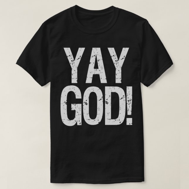 Camiseta Inspirador YAY DIOS Retro celebra las bendiciones (Diseño del anverso)
