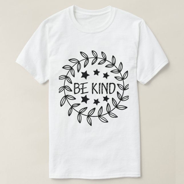 Camiseta Inspiradora con Frase de Ser Amable Gráfi (Diseño del anverso)
