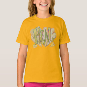 Camiseta Inspiradora de arte de la palabra Corazon
