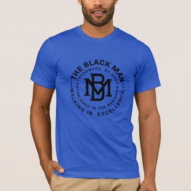 Camiseta Inspiradora de Excelencia Negra para Homb (Anverso)