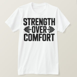Camiseta Inspiradora de Frase de Gimnasio Fuerza S