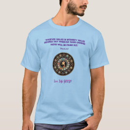 Camiseta Inspiradora de "integridad" azul contra c