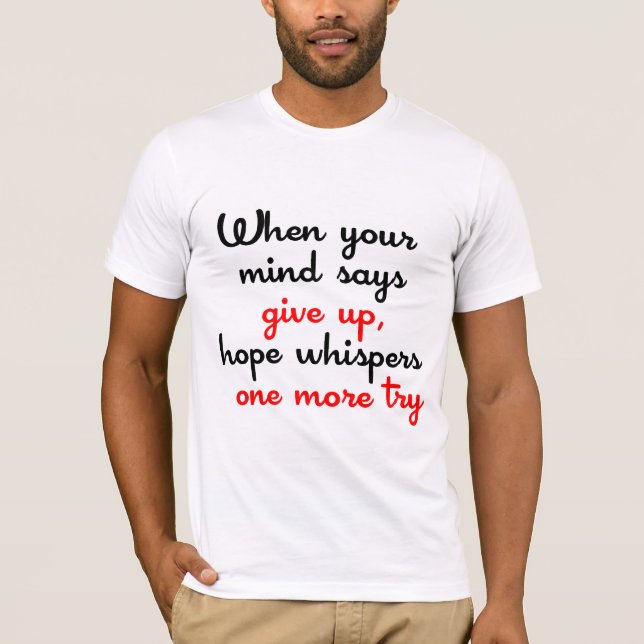 Camiseta inspiradora de las palabras (Anverso)